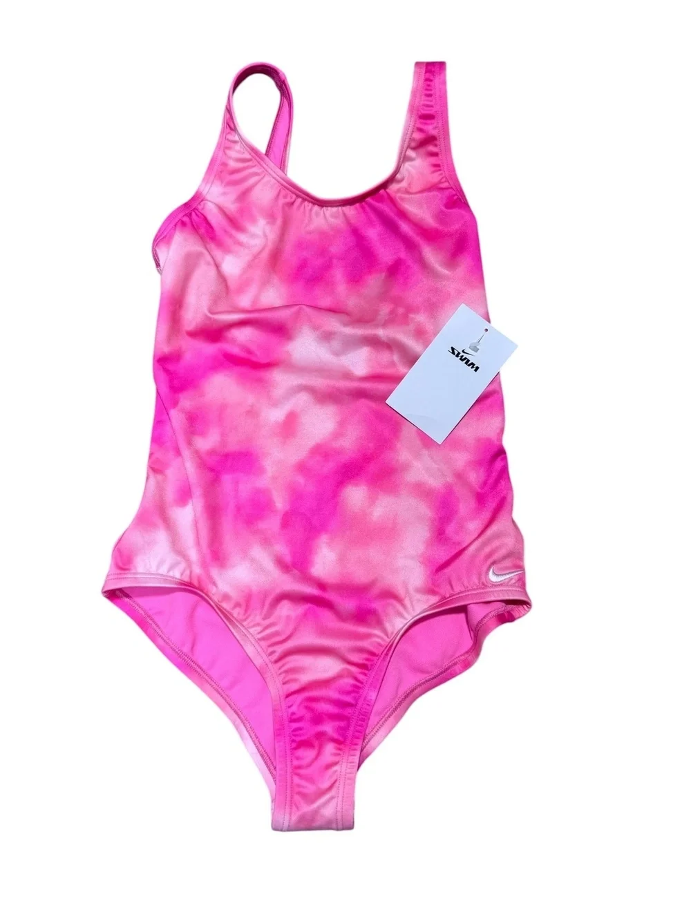 Nike Girls One Piece Swimsuit Size L Pink Tie Dye NESSG722 NWT $48